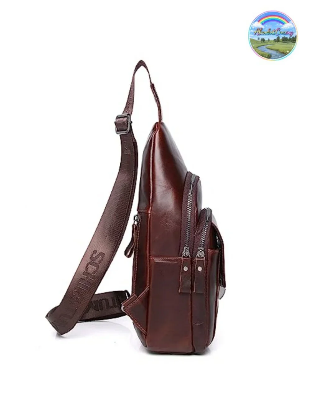 Genuine Leather Sling Bag for Men - Casual Crossbody Daypack